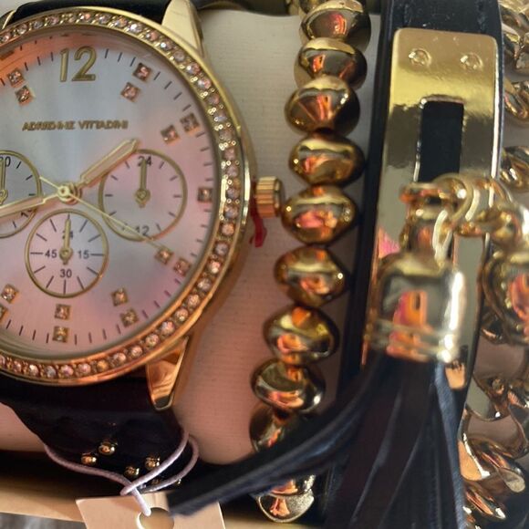 Adrienne Vittadini Women's  Watch & Bracelet Set - Picture 3 of 4